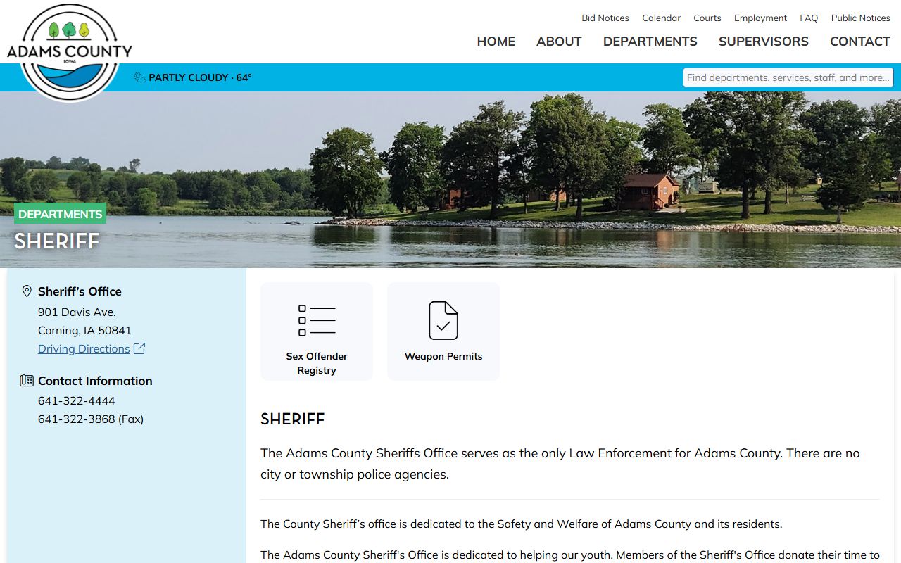 Adams County inmate population sheriff office source page